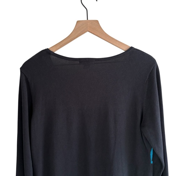 Alfani Knit Sweater Tunic Top Size Large Office Casual Bold Print Long Sleeve - Picture 9 of 13